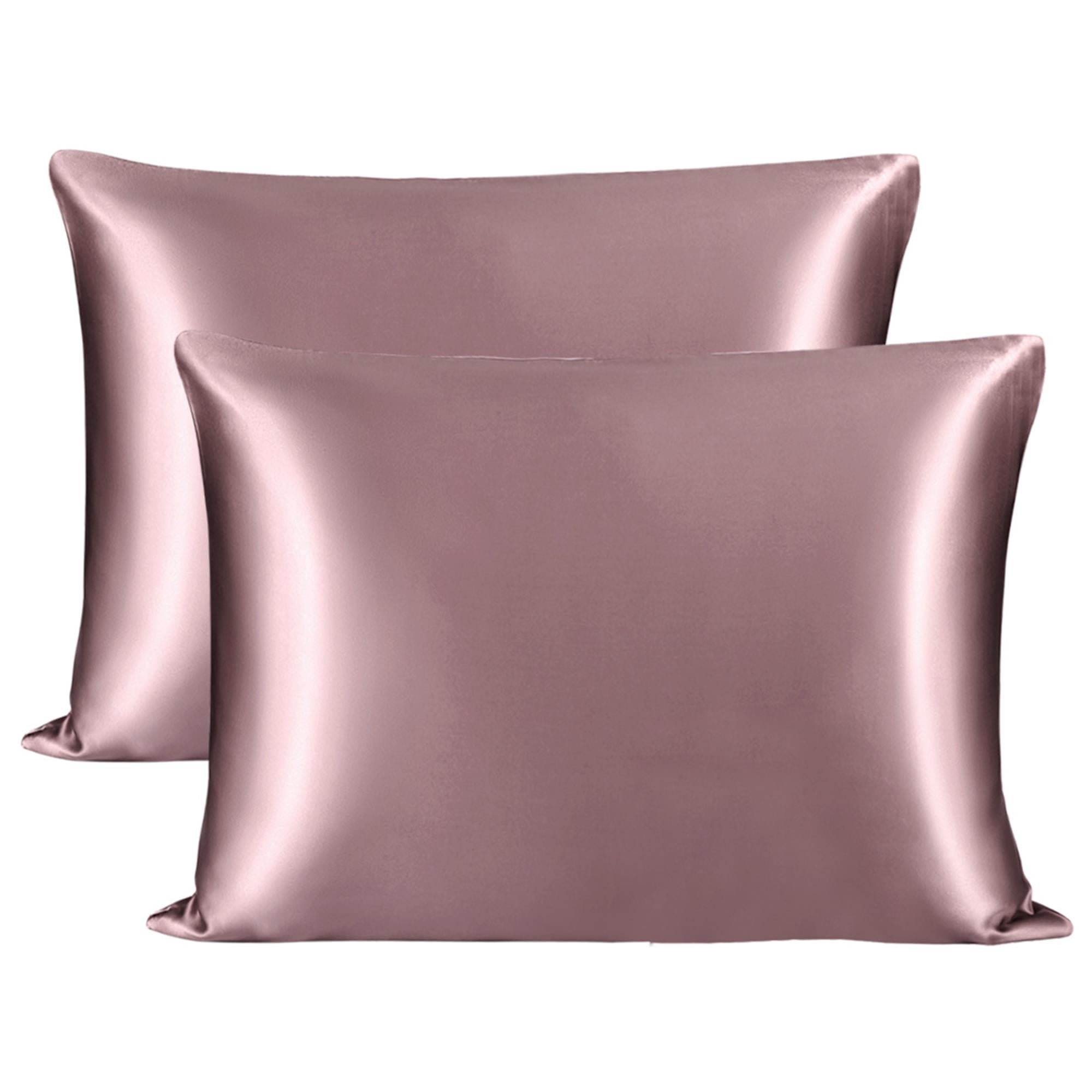 Unique Bargains 2Pack 25 Momme Pure Mulberry Silk Pillowcases Mauve