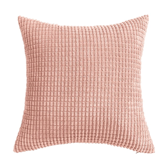 Funda de almohada 45 x 45 cm para sofá cama de salón, decoración del hogar, cuadrada, de pana suave
