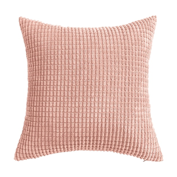 Funda de almohada 45 x 45 cm para sofá cama de salón, decoración del hogar, cuadrada, de pana suave