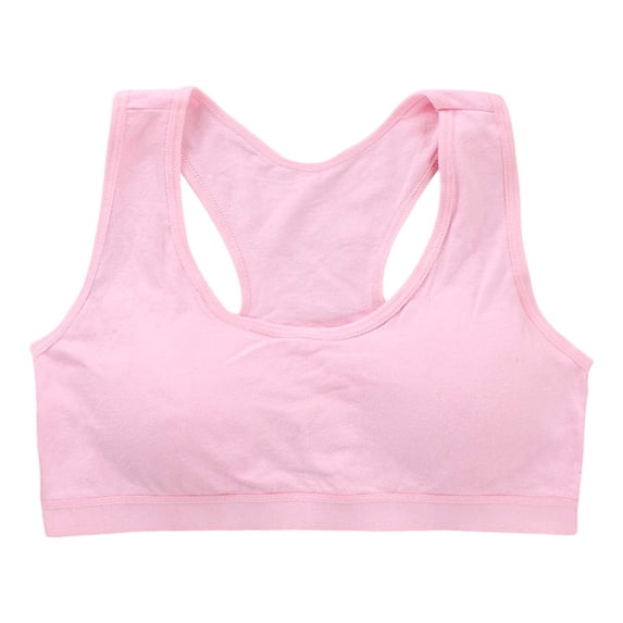 CAIXIA 2 Pack Girls Training Bra Athletic Sports Bra for Kids Racerback Dance Yoga Crop Tops