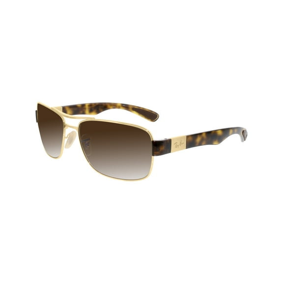 Ray-Ban Men's Gradient RB3522-001/13-61 Gold Rectangle Sunglasses