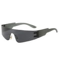 thumbnail image 1 of Unisex Rimless Punk Style Sunglasses Tile Design Colorful Fashion Eye Glasses Black One Size, 1 of 7