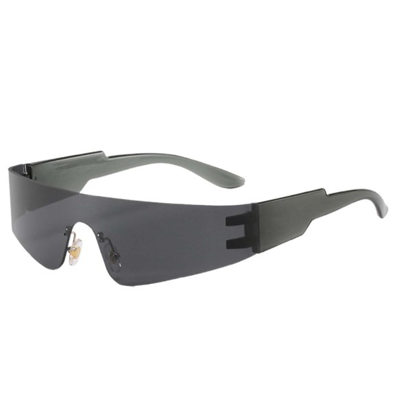 Rimless Tile Punk PC Sunglasses Colorful Fashion Lightweight Anti-Glare Shades for Daily Running Beach Outdoor Activities