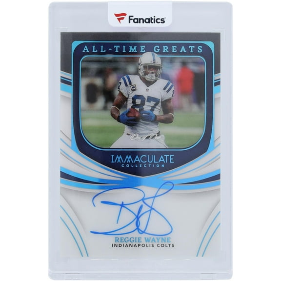 Reggie Wayne Indianapolis Colts Autographed 2022 Panini Immaculate Collection Platinum All Time Greats Autograph #ATG-RWA #1/1 Card - Fanatics Authentic Certified