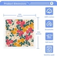 thumbnail image 3 of GZHJMY Colorful Flowers Wash Cloths 6 Pack - 12 x 12 Inch Super Super Soft Washcloths for Your Face and Body - 100% Cotton Absorbent Baby Face Towel, 3 of 7