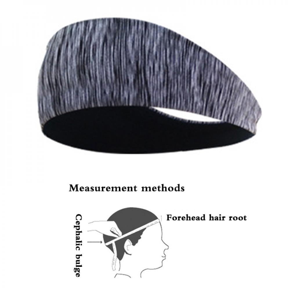 Promotion! Absorbent Cycling Yoga Sport Sweat Headband Men Sweatband for Men and Women Yoga Hair Bands Head Sweat Bands Sports Safety Striped gray