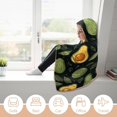 thumbnail image 6 of Green Avocado Blanket Hoodie Tropical Fruit Soft Hooded Blanket Fleece Throw Blankets Comfy Hoodie Blankets for Adult And Kids Comfortable Throw Blankets Suitable for Sofa Living Room Bedroom, 6 of 6