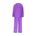 thumbnail image 5 of hotojiny Fluffy Pajamas Set for Women Thermal Fleece Pullover with Pants 2 Piece Pjs Set Soft Plush Sleepwear Winter Loungewear, 5 of 6