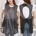 thumbnail image 3 of TidBay Apron Fastener Tape Fixation Back Mesh Design Waterproof Oilproof Leak-proof Breathable Sleeveless Apron Home Supply, 3 of 8