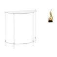 thumbnail image 1 of Mesa Auxiliar De Acrílico Para Espacios Pequeños Con Estatua Abstracta De Fuego, Figura De Llama De Resina, Escultura De Arte Moderno Para Decoración De Sala De Estar., 1 of 8