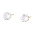 thumbnail image 1 of Clásicos Aretes Broquel Cristal Swarovski Dama Oro Laminado dorado Unitalla, 1 of 7