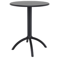 29" Black Durable Round Outdoor Patio Dining Table