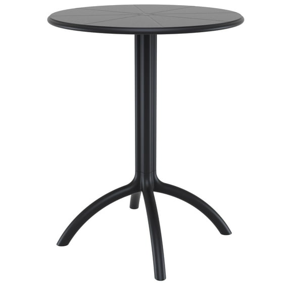 29" Black Durable Round Outdoor Patio Dining Table