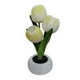 thumbnail image 1 of Lámpara de mesa LED con forma de flor | Luz nocturna de imitación de porcelana | Brillo suave sin parpadeos | Funciona con pilas de bajo consumo | Luz nocturna decorativa para dormitorio | Regalo, 1 of 1