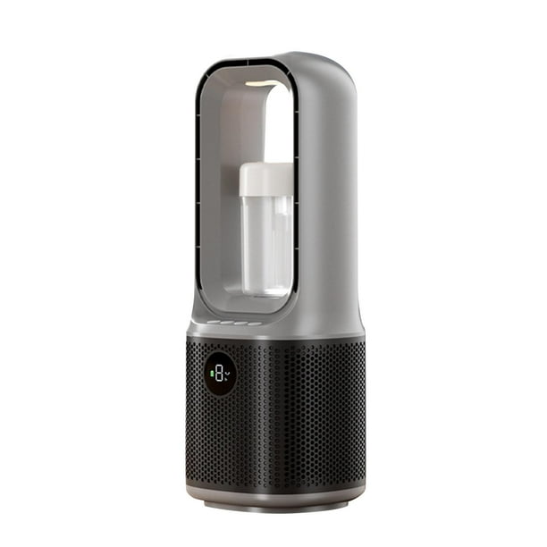 Ventilador de escritorio sin aspas, ventilador personal de sobremesa, ligero y silencioso. gris