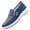 Blue, variant on Mens Flat Shoes Slip on Canvas Casual Work Loafers Summer Comfortable Business Hiking Shoe with Arch Support Blue Size 9.5