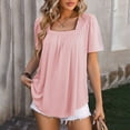 thumbnail image 1 of mfyjkho Tops Para Mujer, Camisa Informal Holgada De Manga Corta Con Cuello Redondo Para Mujer Tops Y Blusas Para Mujer S, 1 of 6