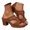 thumbnail image 3 of MKLEKYY Sandalias de Mujer de Estilo Europeo y Retro de Comercio Exterior, de Talla Grande, Huecas, Ligeras, Con Suela Suave, Informales, Sandalias, 3 of 5