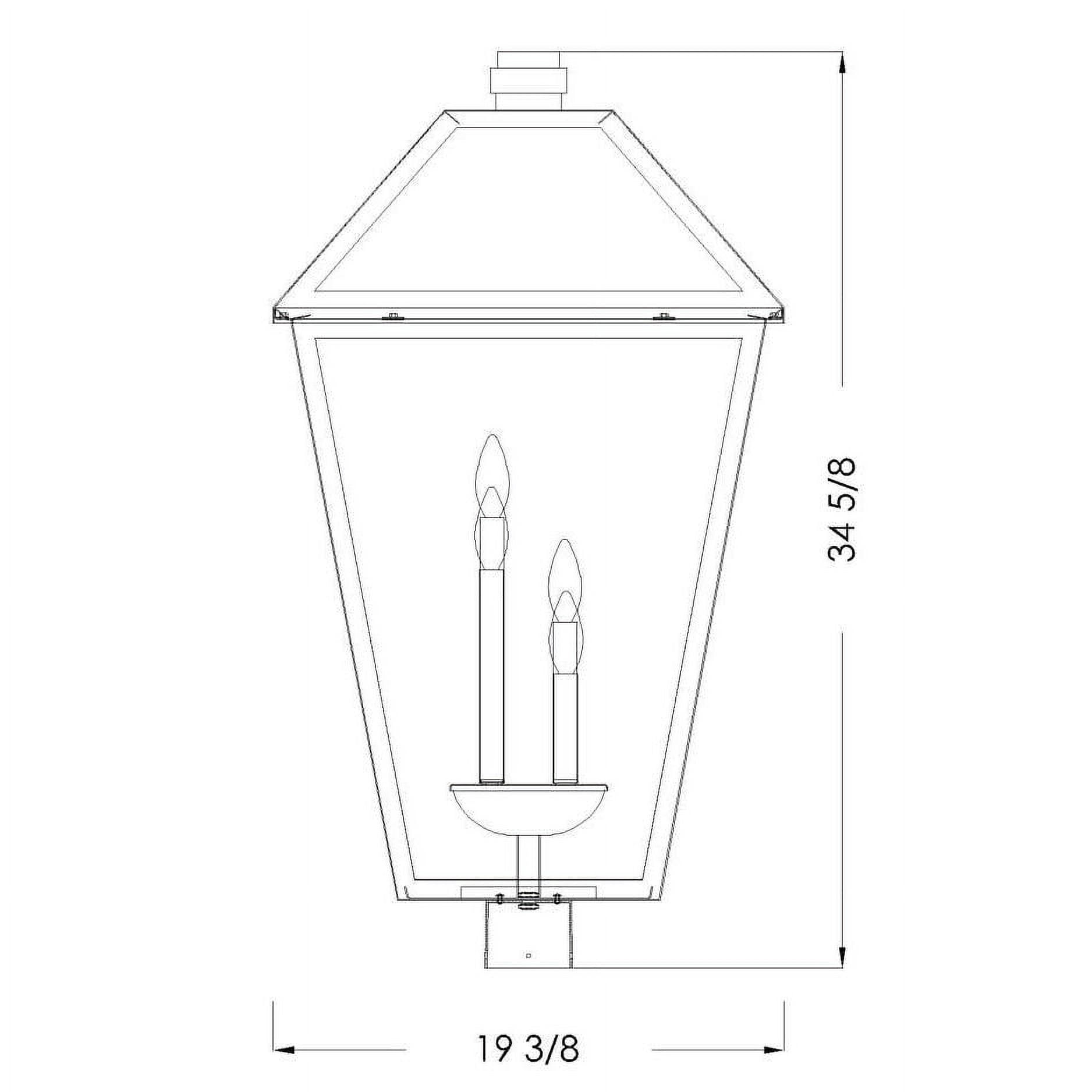4 Light Outdoor Post Mount In Transitional Style-34.25 Inches Tall And 19.5 Inches Wide-Black Finish Z-Lite 579Phxlxr-Bk