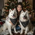 thumbnail image 4 of Dog Bandana 2 Pack,Black Christmas Candy Cane and Snowflake Pattern Bandanas for Dogs,Cat Bandana,Small/ Large Dog Bandana 2 Size,Dog Bandanas Girl Boy, 4 of 6