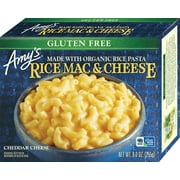 Amy's Frozen Meals, Mac and Cheese, Gluten Free Rice Mac & Cheese, Made With Organic Rice Pasta, Microwave Meals, 9 Oz