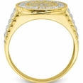 thumbnail image 2 of 10K Yellow With Rhodium Cz Mens Ring (Size 10) Made In United States 10c1469, 2 of 5