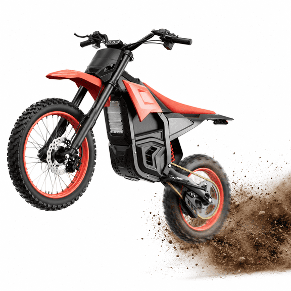 Q1 Electric Dirt Bike for Teens & Adults - 5500W 57 MPH Motor, 65 Miles Range, 60V 30Ah Removable Battery, 14"/12" Tires, Dual Disc Braking & Full Suspension Off-Road Motorcycle