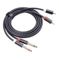 thumbnail image 3 of 2 RCA A Doble Conector 6 35 Cable Audio Mezclador Amplificador Adaptador, 3 of 3