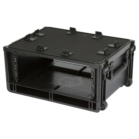 SKB Studio Flyer Rack Case 4U - Durable Injected Molded Mobile Studio Solution, Black