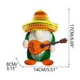 thumbnail image 3 of Muñecos de Gnomos de Estilo Sueco con Guitarra y Maracas para La Decoración de Fiestas Del Cinco de Mayo, Adornos para Bandejas Escalonadas Del Hogar y Adornos Festivos para Celebraciones., 3 of 7