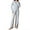 Gray, variant on Ltctricy 2 Piece Lounge Outfits for Women Casual Crewneck Long Sleeve Tops and Wide Leg Pants Loungewear Sets Homewear