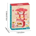 thumbnail image 3 of Uklsqma Children’S Kitchen Playset Plastic House Toy | Red Blue Mini Tabletop Cooking Stir Frying Set for Boys Girls | Includes Pots Pans Utensils Food Models Stove Oven Storage | Role Play Coo, 3 of 6