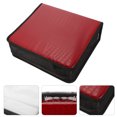thumbnail image 3 of SHISUYAN 200 Pcs Sac de Rangement pour CD Grande Capacité Sac de Rangement en PU Fournitures de CD à la Mode (Rouge), 3 of 8