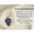 thumbnail image 3 of Amethyst Arrowhead Necklace for Men Women (Gold Edged), 3 of 5