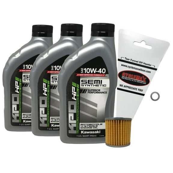 Cyclemax 1987-2023 Genuine Kawasaki KLR650 KLR 650 OEM Oil Change Kit