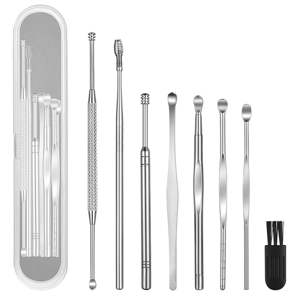 8 Pcs Ear Pick Earwax Removal Kit, Ear Cleansing Tool Set, Ear Curette