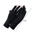 thumbnail image 6 of Eoperou 1 Pair Fingertip Opening Anti-slip Palm Solid Color Sunscreen Mittens Women Anti-UV Ice Silk Thin Gloves, 6 of 8
