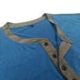 thumbnail image 6 of Running Shirts for Men Fashion Solid Color Round Neck Blouse /T-shirt Blue,2XL, 6 of 7