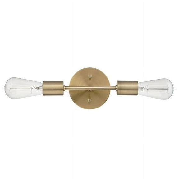 Globe Electric Alexandria 2-Light Matte Brass Reversable Vanity Light, 51736