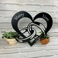 thumbnail image 3 of Handmadetneonsign Personalized Heart Rings Metal Wall LED Light, Marriage Couple Led Gift Sign, 3 of 4