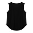 thumbnail image 5 of REDARER Girls Sleeveless Tank Top Solid Color Round Neck Comfortable Stretchy Casual Tee For Kids School Outdoor Everyday Wear,Color:Black,Size:13-14 Years, 5 of 6