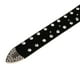 thumbnail image 3 of Cinturón de cuero con tachuelas para fiesta, de piel sintética y hebilla decorativa con tachuelas. Negro, 3 of 5