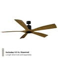 thumbnail image 2 of Aviator 70" Matte Black/Distressed Koa Smart Ceiling Fan with Remote Control, 2 of 10