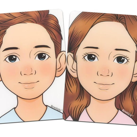 Tablero de práctica de pintura facial Bowitzki, tamaño A4, 2 piezas