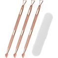thumbnail image 1 of 3pcs Lottery Ticket Scratcher, Metal Scratch Off Tool Easy to Hold Lotto Scraper With Storage Box - Gift Ideas for Flawless Reveals Tickets Stickers Labels (Rose Gold), 1 of 7