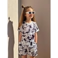 thumbnail image 5 of Arshiner Girls 2 Piece Outfit Summer Short Sleeve Loose Fit T-Shirt and Shorts Set Casual Activewear High-Low Hem Sweatshirt, 5 of 6