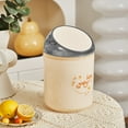 thumbnail image 4 of kkbbma under $5 Plastic Mini Wastebasket Trash Can with Swing Lid , Tiny Desktop Waste Garbage Bin for Home, Office, Kitchen, Vanity Tabletop, Bedroom, Bathroom, 4 of 6