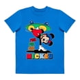 thumbnail image 1 of Playera Para Niño Disney Mickey Mouse Cuello Redondo Manga Corta Talla 4 Azul Rey, 1 of 1