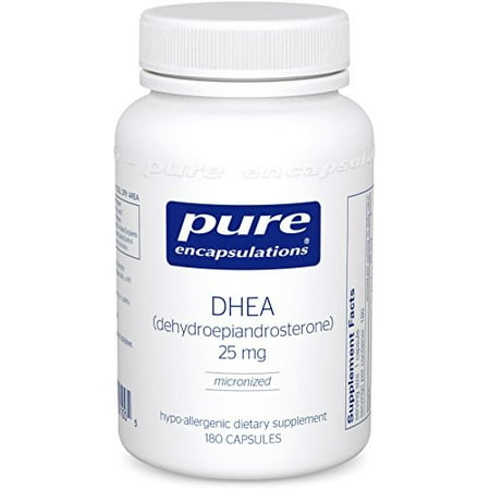 Pure Encapsulations Dhea - Pure Encapsulations - DHEA (dehydroepiandrosterone) 25 mg - Micronized Hypoallergenic Supplement - 180 Capsules