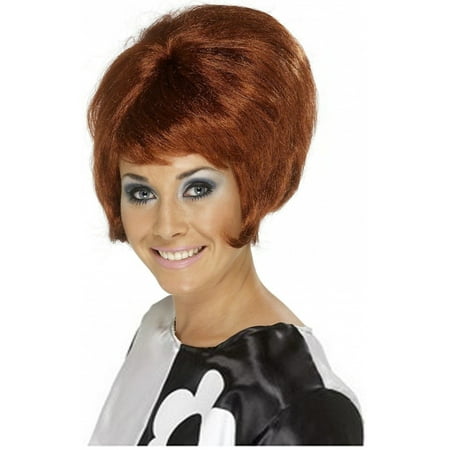 60and#039;s Beehive Wig Adult Costume Accessory Auburn